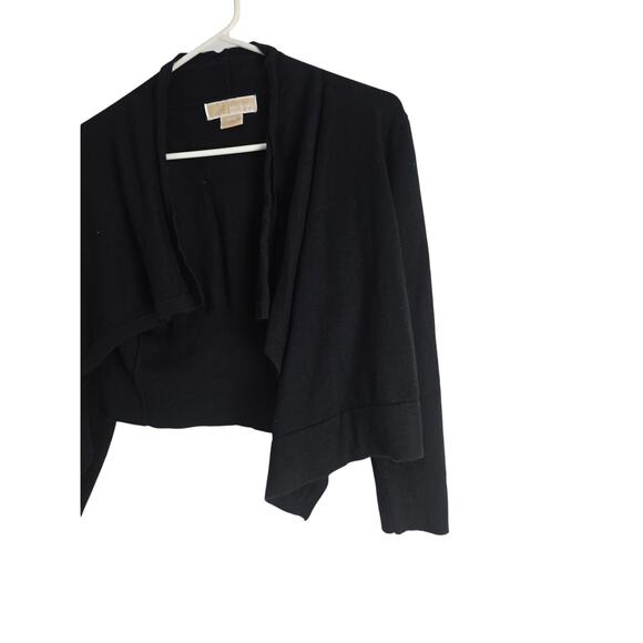 Michael Michael Kors Cropped Sweater Petite M Womens Black Pull On Classic - Picture 2 of 5